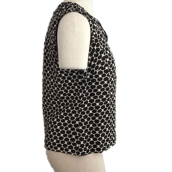 Talbots Silk Top Size 8 sleeveless Brown EUC - Picture 4 of 11